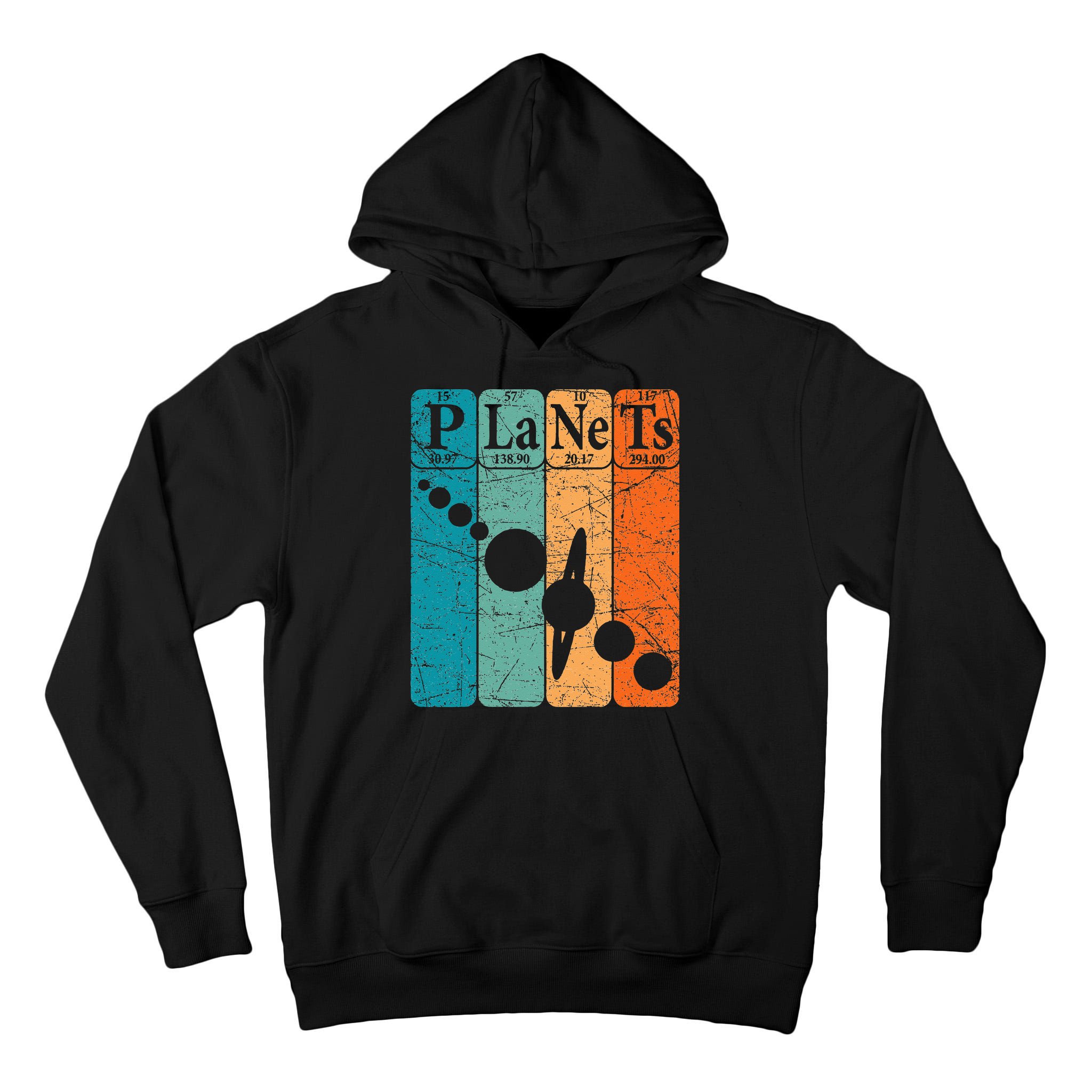 Planets Periodic Table Elements Solar System Planets Tall Hoodie
