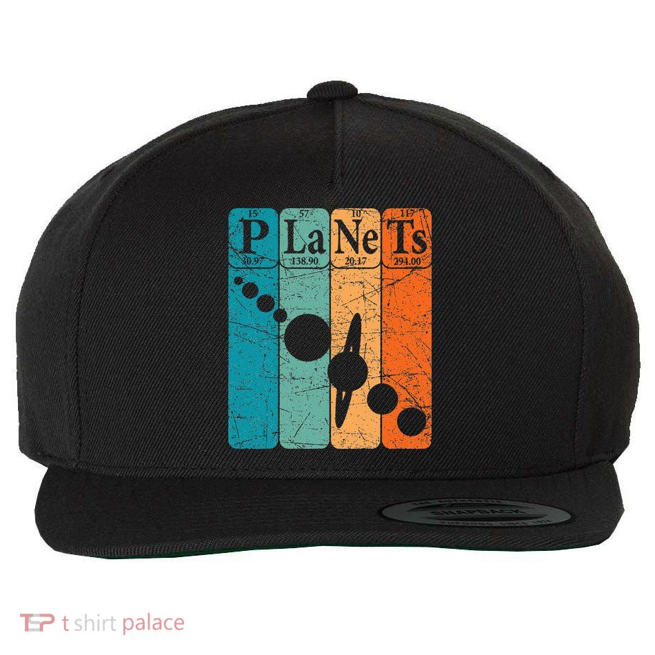 Planets Periodic Table Elements Solar System Planets Wool Snapback Cap