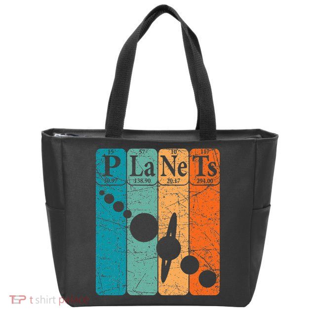 Planets Periodic Table Elements Solar System Planets Zip Tote Bag