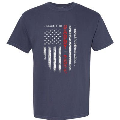 Patriotic Promoted To Daddy Est 2025 First Time Dad Garment-Dyed Heavyweight T-Shirt