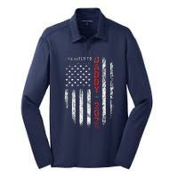 Patriotic Promoted To Daddy Est 2025 First Time Dad Silk Touch Performance Long Sleeve Polo