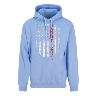 Patriotic Promoted To Daddy Est 2025 First Time Dad Unisex Surf Hoodie