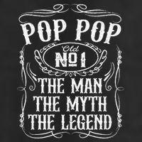 Pop Pop The Man The Myth The Legend Funny Fathers Day Gift Garment-Dyed Fleece Hoodie
