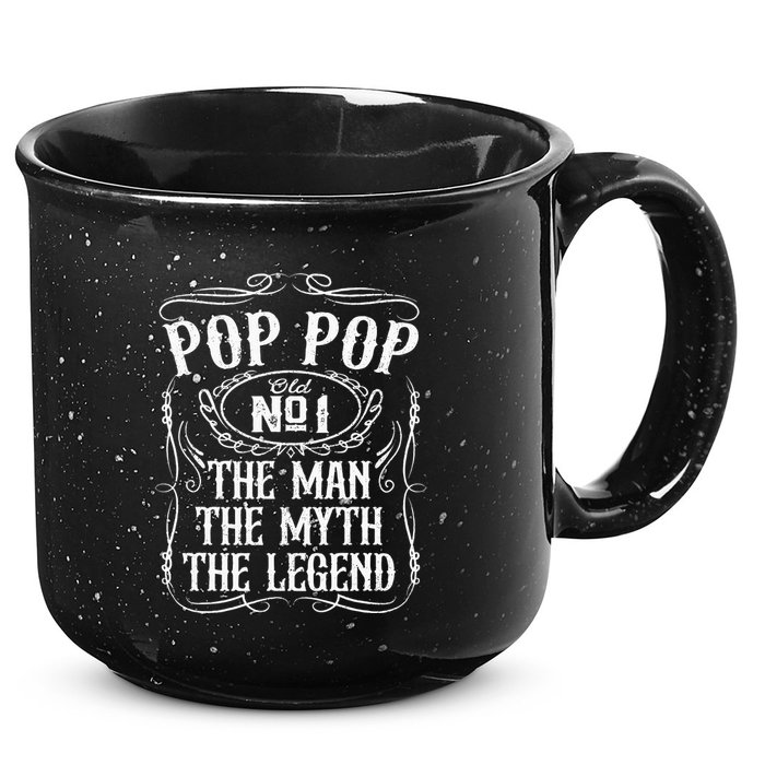 Pop Pop The Man The Myth The Legend Funny Fathers Day Gift 15oz Campfire Ceramic Mug