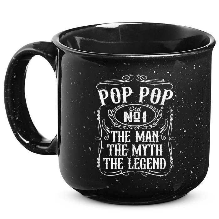 Pop Pop The Man The Myth The Legend Funny Fathers Day Gift 15oz Campfire Ceramic Mug