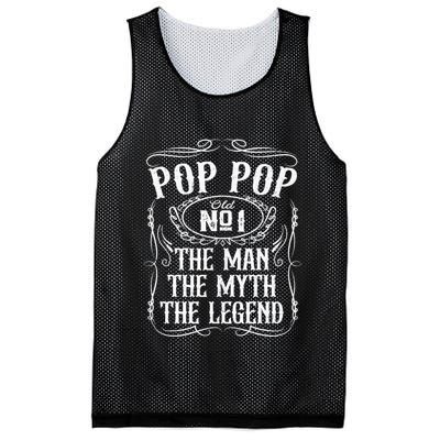 Pop Pop The Man The Myth The Legend Funny Fathers Day Gift Mesh Reversible Basketball Jersey Tank