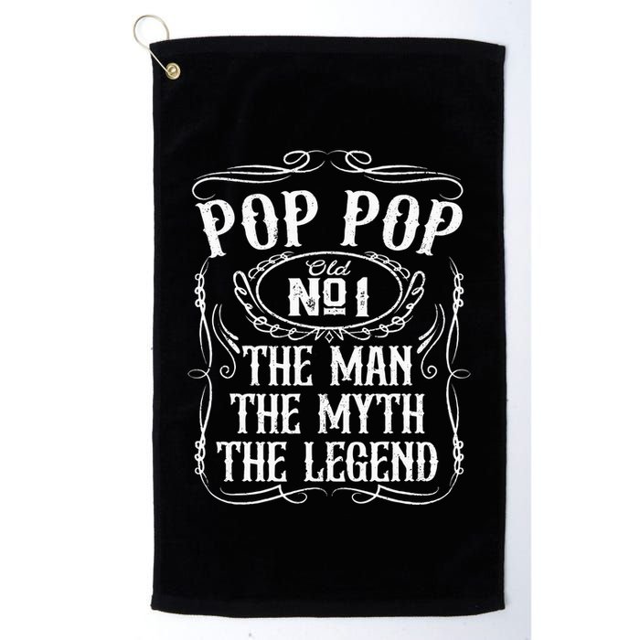 Pop Pop The Man The Myth The Legend Funny Fathers Day Gift Golf Towel