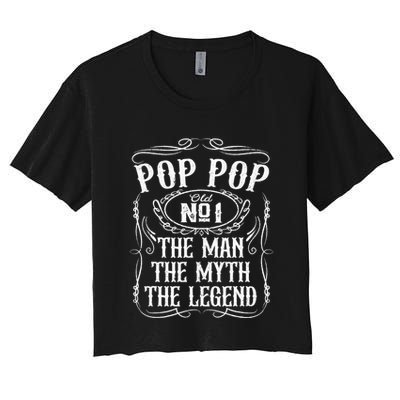 Pop Pop The Man The Myth The Legend Funny Fathers Day Gift Crop Top