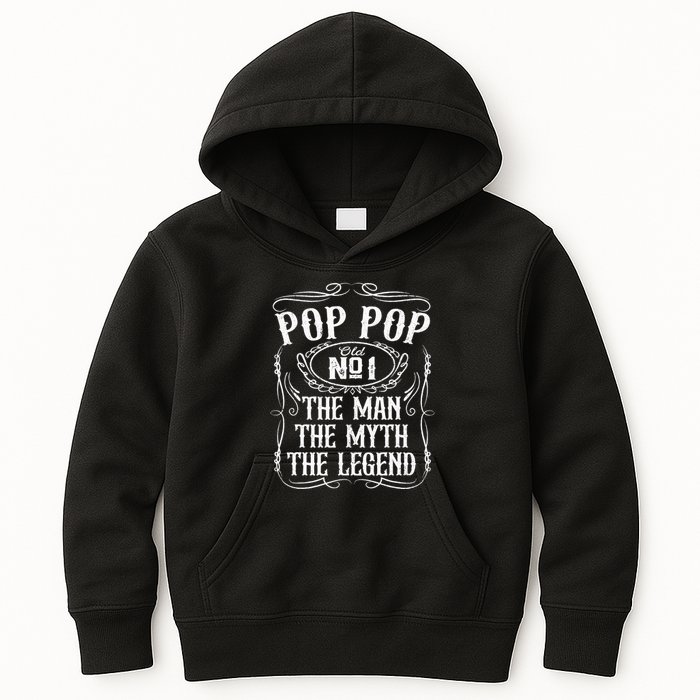Pop Pop The Man The Myth The Legend Funny Fathers Day Gift Kids Hoodie
