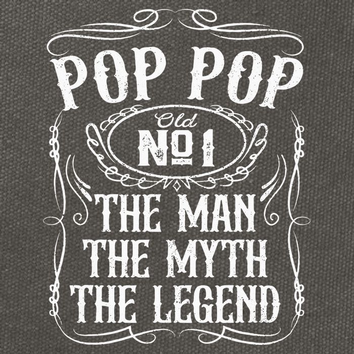 Pop Pop The Man The Myth The Legend Funny Fathers Day Gift Cotton Canvas Backpack