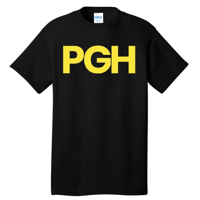 Pittsburgh Pgh Text Retro Throwback Pennsylvania Tall T-Shirt