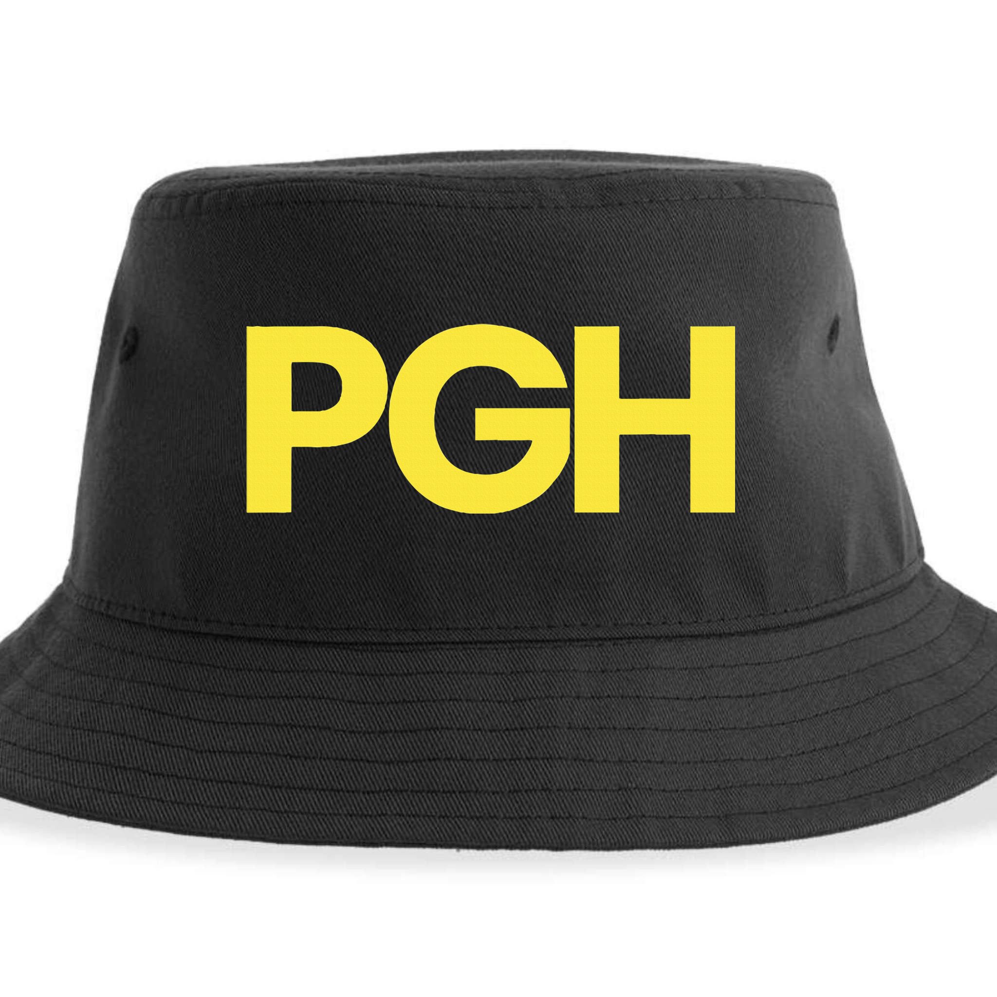 Pittsburgh Pgh Text Retro Throwback Pennsylvania Sustainable Bucket Hat