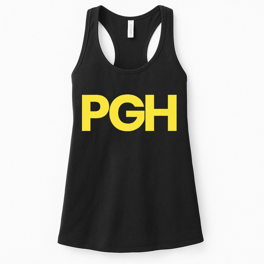 Pittsburgh Pgh Text Retro Throwback Pennsylvania Womens Tank Top