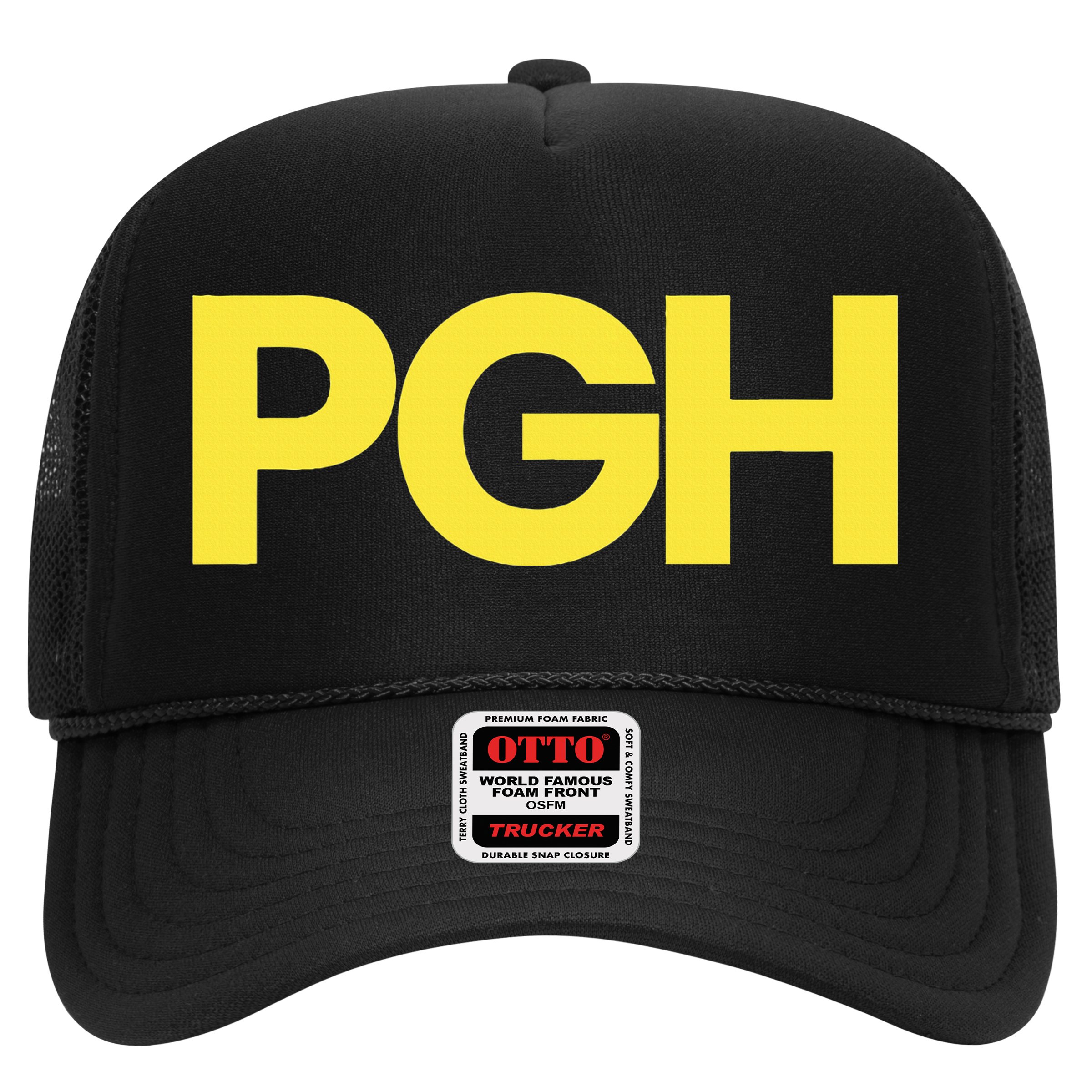Pittsburgh Pgh Text Retro Throwback Pennsylvania Hat