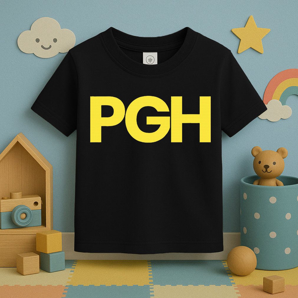 Pittsburgh Pgh Text Retro Throwback Pennsylvania Toddler T-Shirt