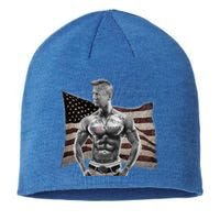 Patriotic Pro Trump Tattoo Anti Liberal Republican Gangster Gift Sustainable Beanie