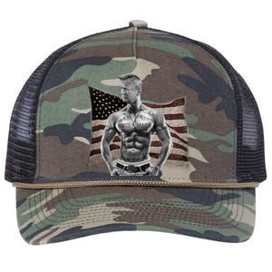 Patriotic Pro Trump Tattoo Anti Liberal Republican Gangster Gift Retro Rope Trucker Hat Cap