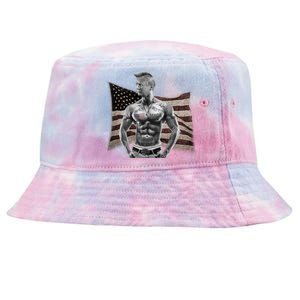 Patriotic Pro Trump Tattoo Anti Liberal Republican Gangster Gift Tie-Dyed Bucket Hat