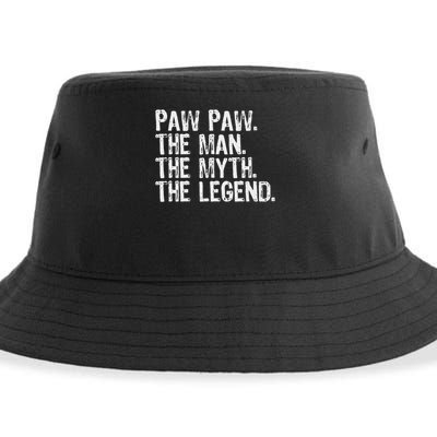 Paw Paw The Man The Myth The Legend Funny Cool Pawpaw Sustainable Bucket Hat