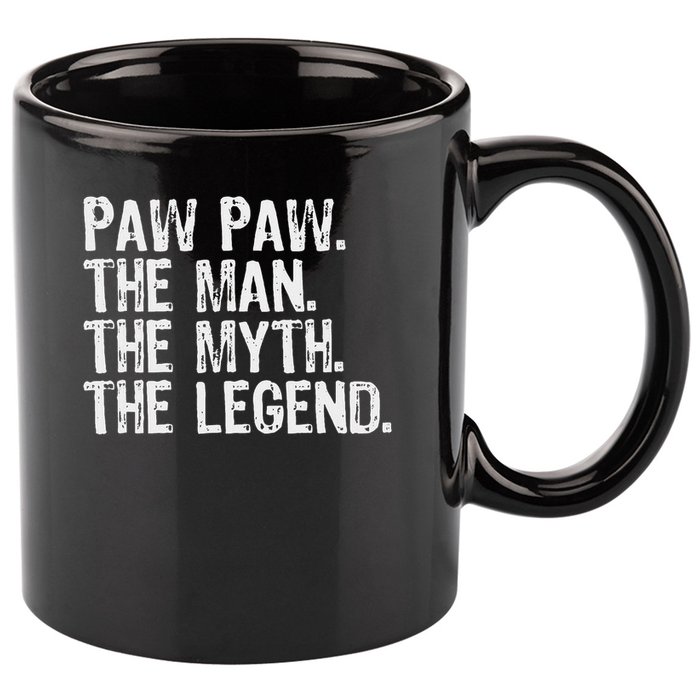 Paw Paw The Man The Myth The Legend Funny Cool Pawpaw 11oz C Handle Ceramic Mug