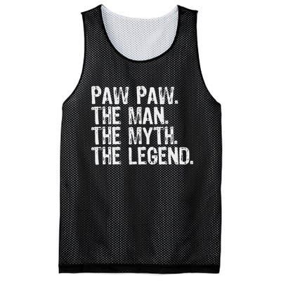 Paw Paw The Man The Myth The Legend Funny Cool Pawpaw Mesh Reversible Basketball Jersey Tank