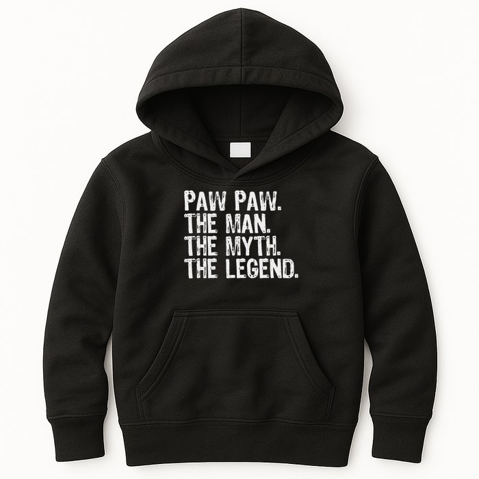 Paw Paw The Man The Myth The Legend Funny Cool Pawpaw Kids Hoodie