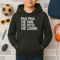 Paw Paw The Man The Myth The Legend Funny Cool Pawpaw Kids Hoodie