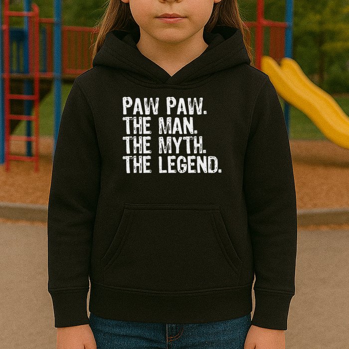 Paw Paw The Man The Myth The Legend Funny Cool Pawpaw Kids Hoodie