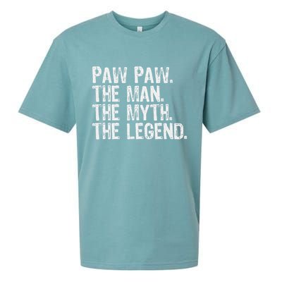 Paw Paw The Man The Myth The Legend Funny Cool Pawpaw Sueded Cloud Jersey T-Shirt