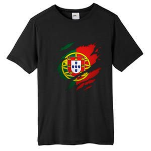 Proud Portuguese Torn Ripped Portugal Flag Tall Fusion ChromaSoft Performance T-Shirt