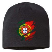 Proud Portuguese Torn Ripped Portugal Flag Sustainable Beanie