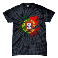 Proud Portuguese Torn Ripped Portugal Flag Tie-Dye T-Shirt