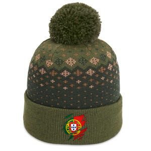 Proud Portuguese Torn Ripped Portugal Flag The Baniff Cuffed Pom Beanie