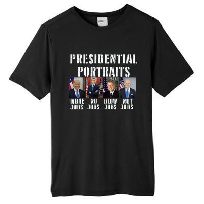 Presidential Portraits Trump More Jobs Obama No Jobs Bush Tall Fusion ChromaSoft Performance T-Shirt