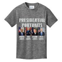 Presidential Portraits Trump More Jobs Obama No Jobs Bush Kids T-Shirt