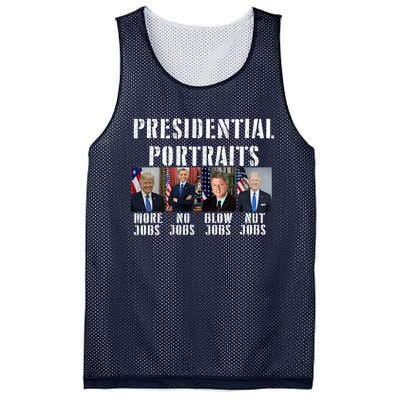 Presidential Portraits Trump More Jobs Obama No Jobs Bush Mesh Reversible Basketball Jersey Tank