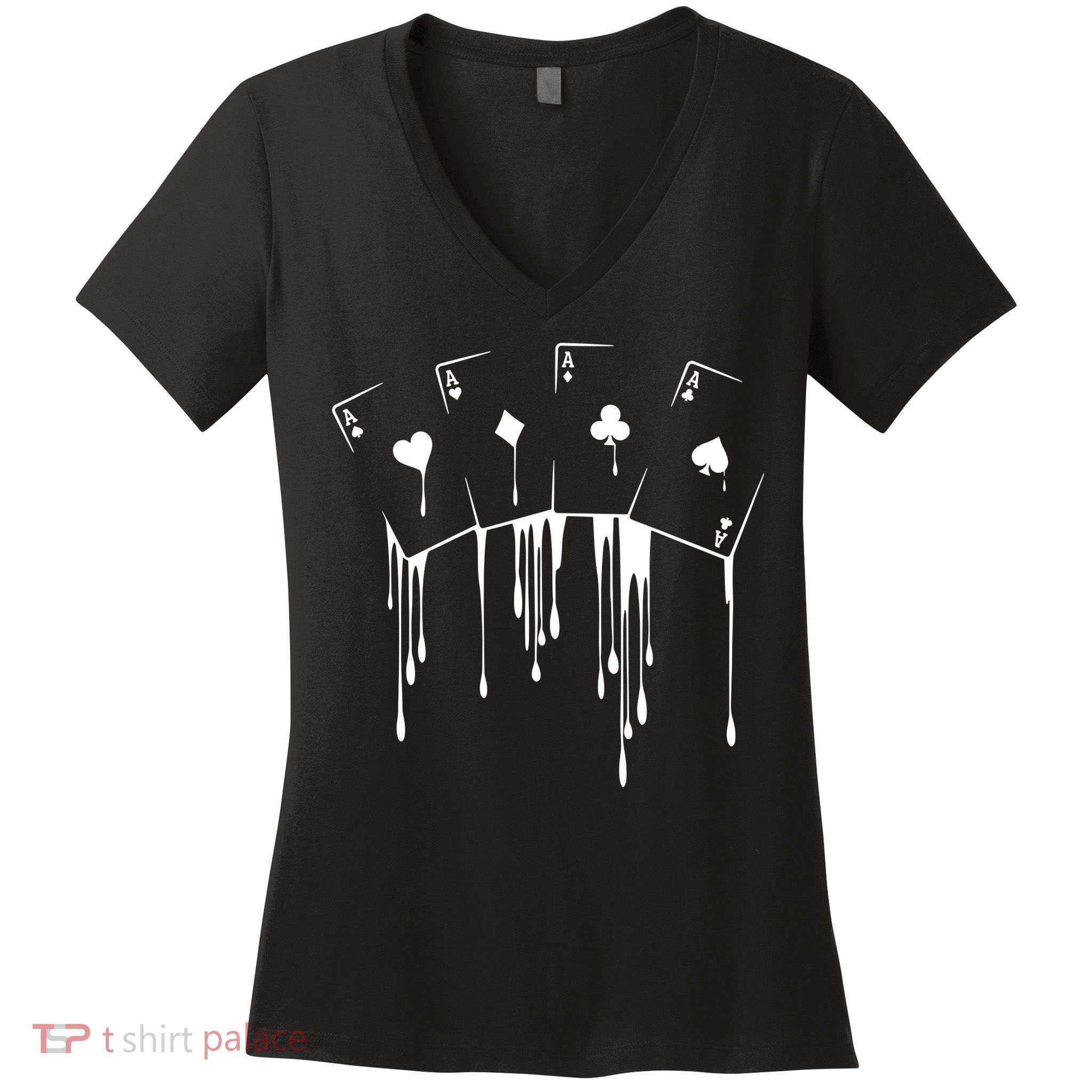 Poker Player Texas HoldEm Night Tournament Poker Women's V-Neck T-Shirt