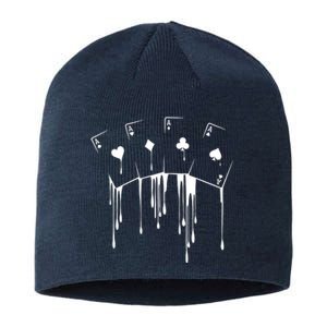 Poker Player Texas HoldEm Night Tournament Poker Sustainable Beanie