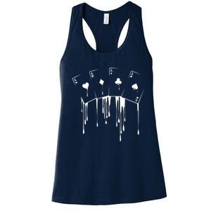 Poker Player Texas HoldEm Night Tournament Poker Women's Racerback Tank