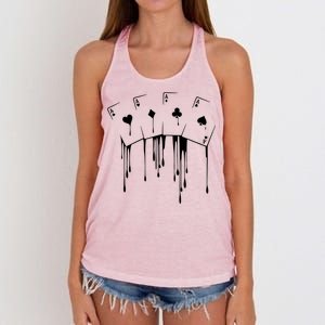 Poker Player Texas HoldEm Night Tournament Poker Women's Knotted Racerback Tank