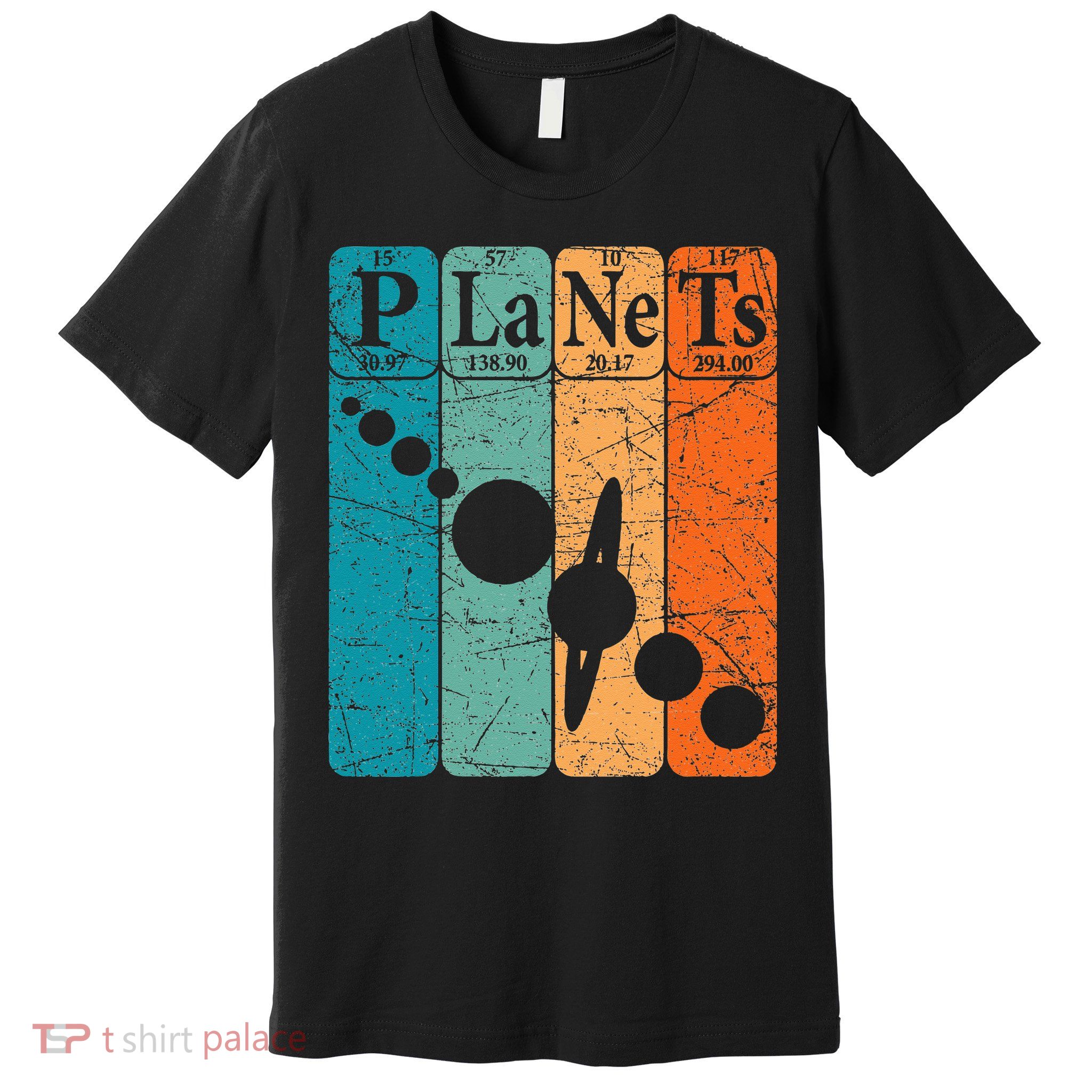 Planets Periodic Table Elements Solar System Planets Premium T-Shirt
