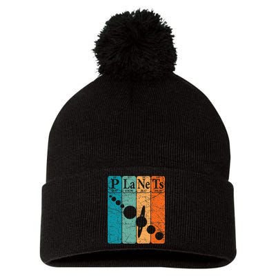 Planets Periodic Table Elements Solar System Planets Pom Pom 12in Knit Beanie