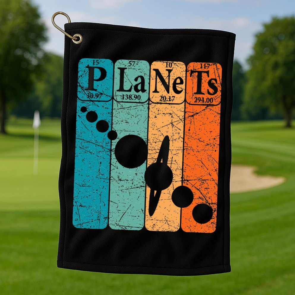 Planets Periodic Table Elements Solar System Planets Golf Towel