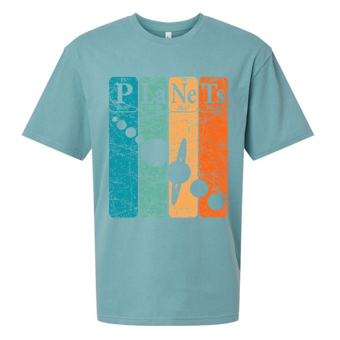 Planets Periodic Table Elements Solar System Planets Sueded Cloud Jersey T-Shirt