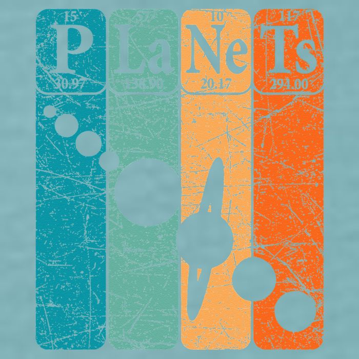 Planets Periodic Table Elements Solar System Planets Sueded Cloud Jersey T-Shirt