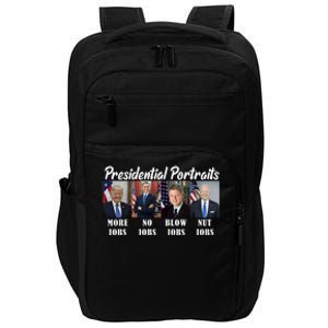 Presidential Portraits Trump More Jobs Biden Nut Jobs Impact Tech Backpack