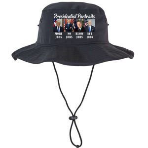 Presidential Portraits Trump More Jobs Biden Nut Jobs Legacy Cool Fit Booney Bucket Hat