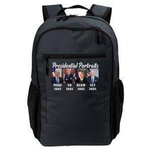 Presidential Portraits Trump More Jobs Biden Nut Jobs Daily Commute Backpack