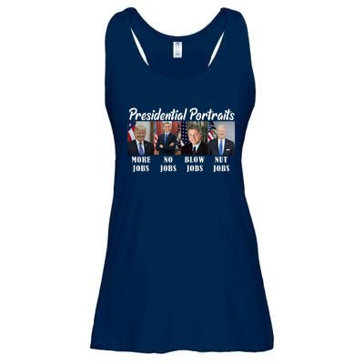 Presidential Portraits Trump More Jobs Biden Nut Jobs Ladies Essential Flowy Tank