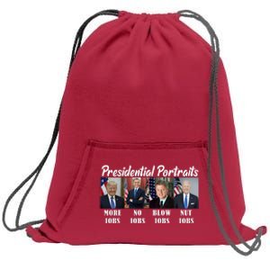 Presidential Portraits Trump More Jobs Biden Nut Jobs Sweatshirt Cinch Pack Bag